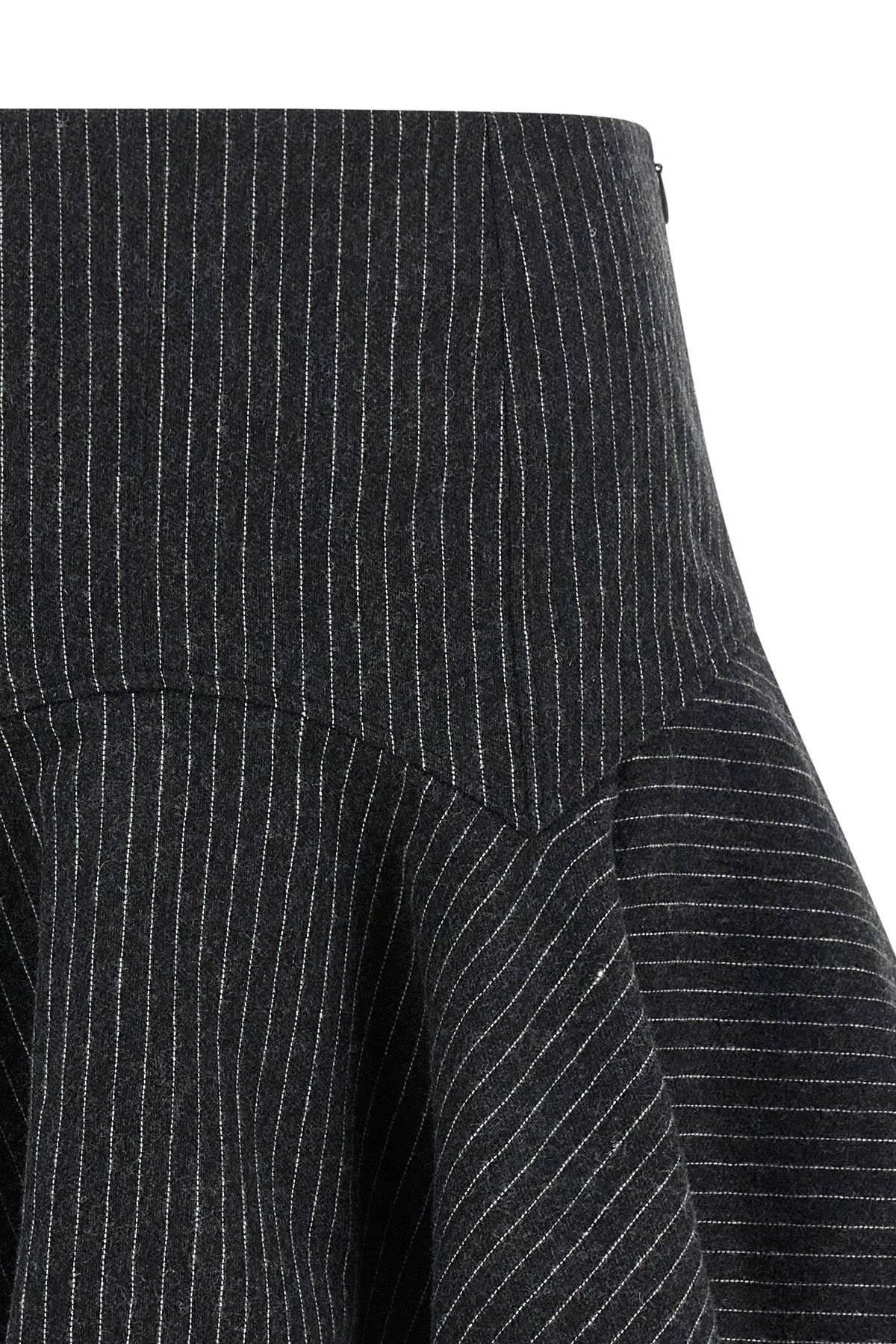 the mini skirt ganni in pinstriped flannel is built