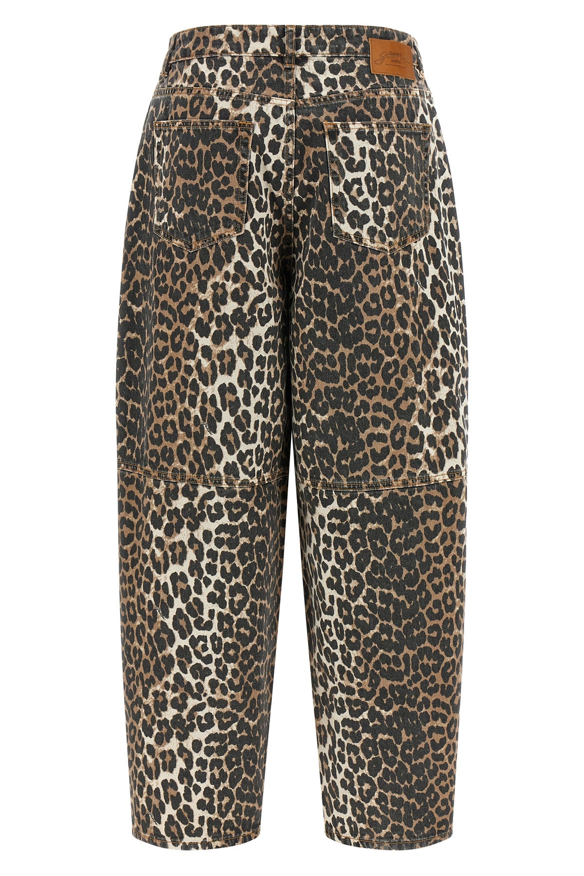 leopard printed stary non-stretch denim jeans