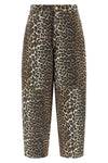 leopard printed stary non-stretch denim jeans
