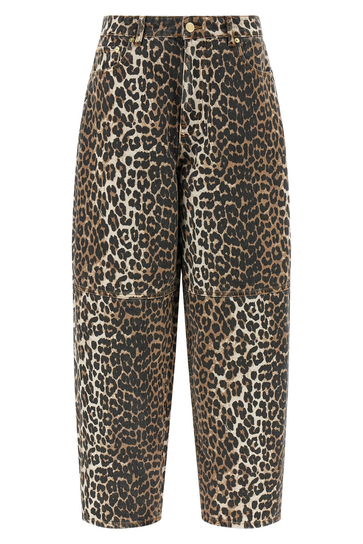 leopard printed stary non-stretch denim jeans