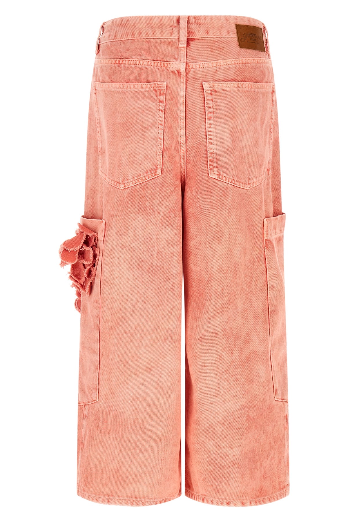stone-washed rigid denim jeans
