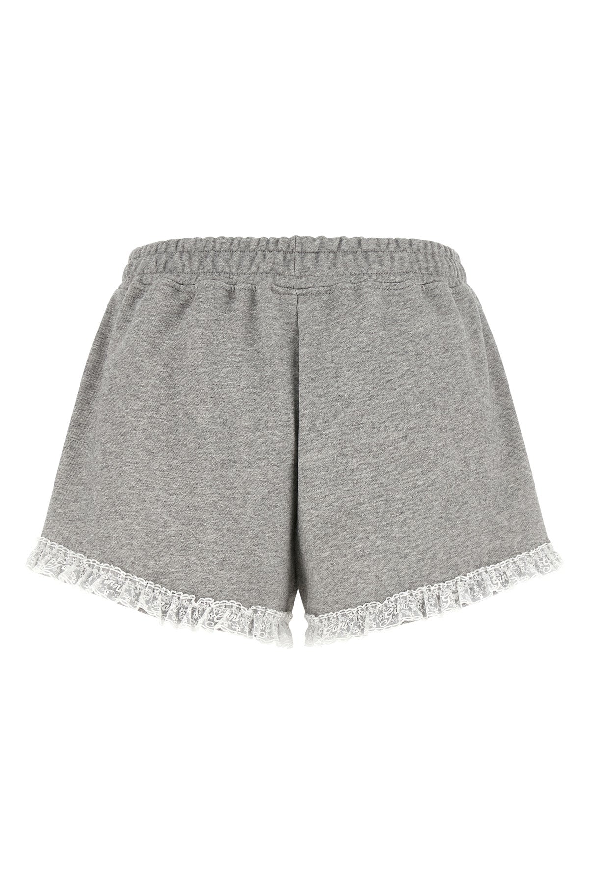the ganni isoli shorts redefine casual style through a precise balance of text