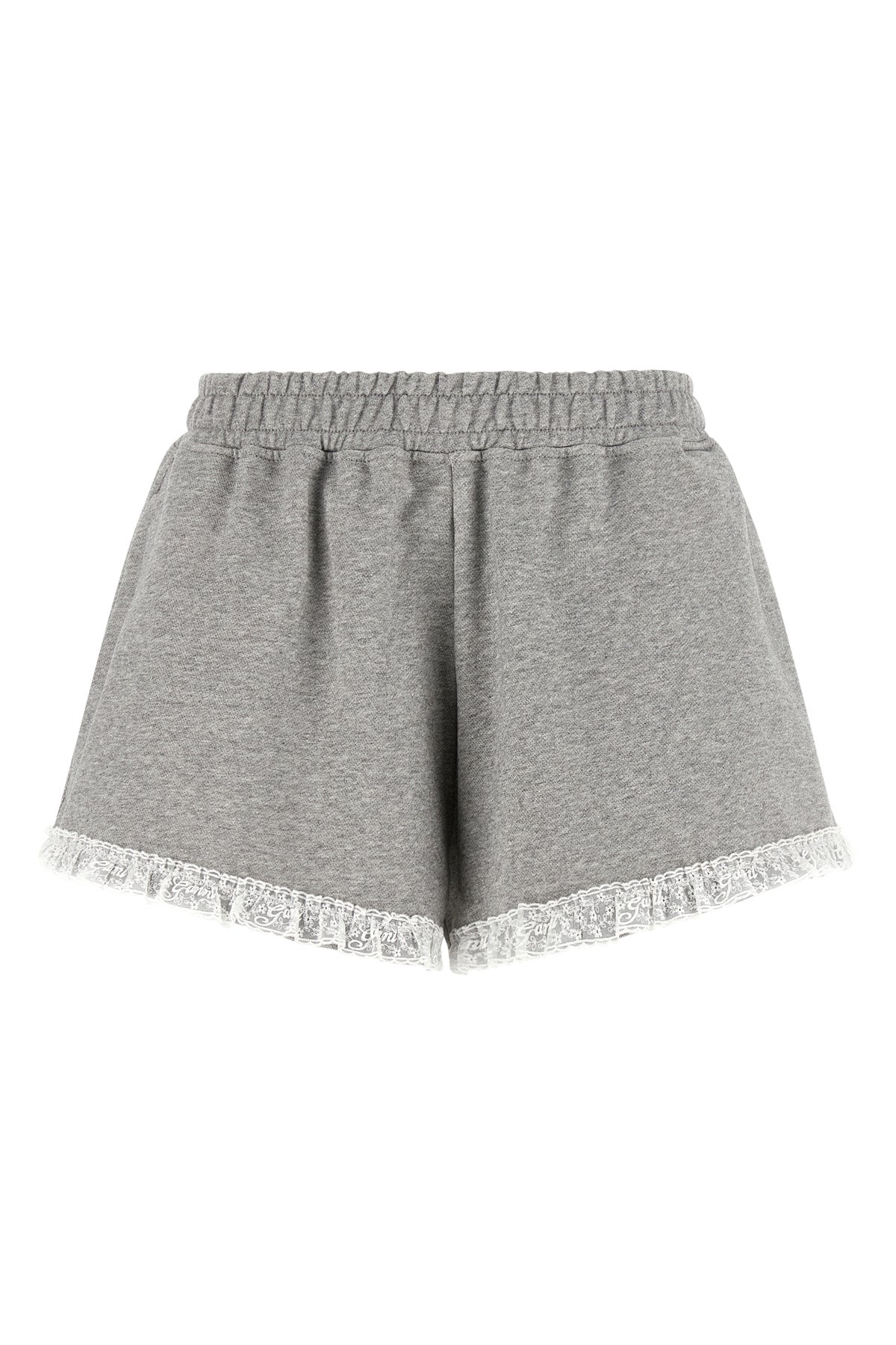 the ganni isoli shorts redefine casual style through a precise balance of text
