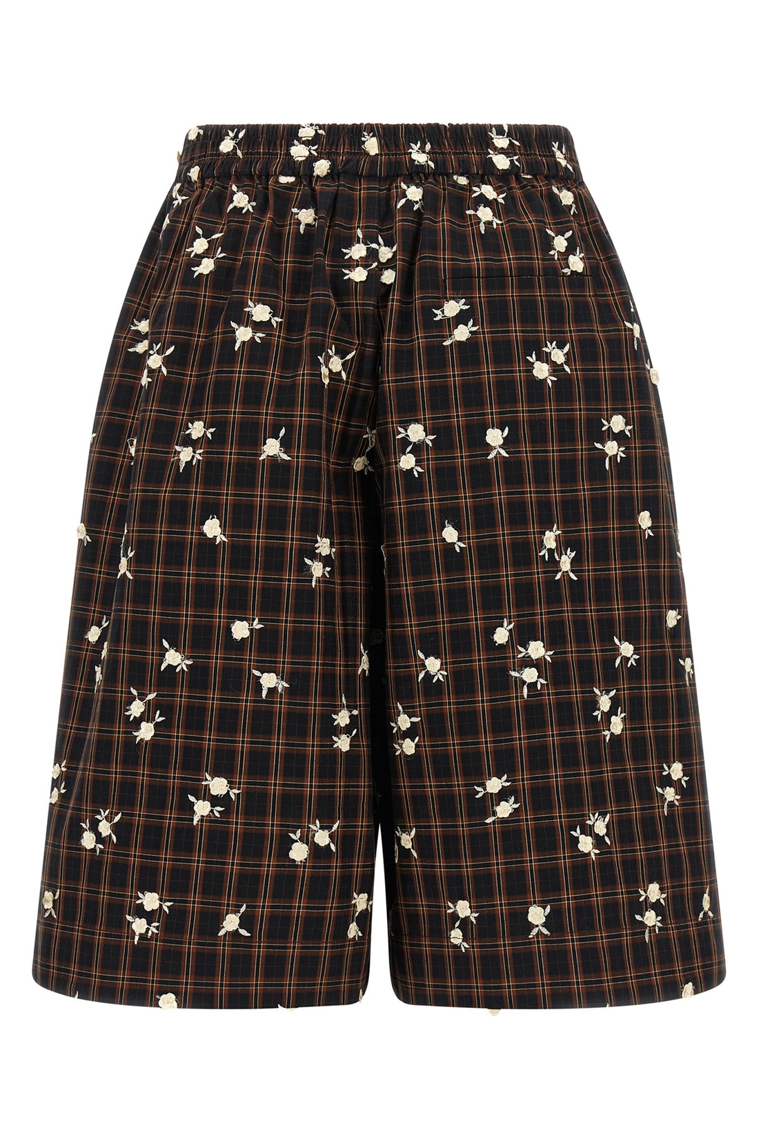 GANNI 34 gannis check flower bermuda shorts present a masterful balance between sartor