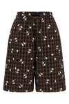gannis check flower bermuda shorts present a masterful balance between sartor