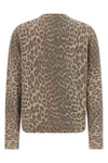 leopard print wool blend sweater