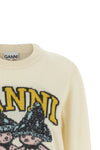 the ganni crewneck sweater defines a contemporary aesthetic through an essential