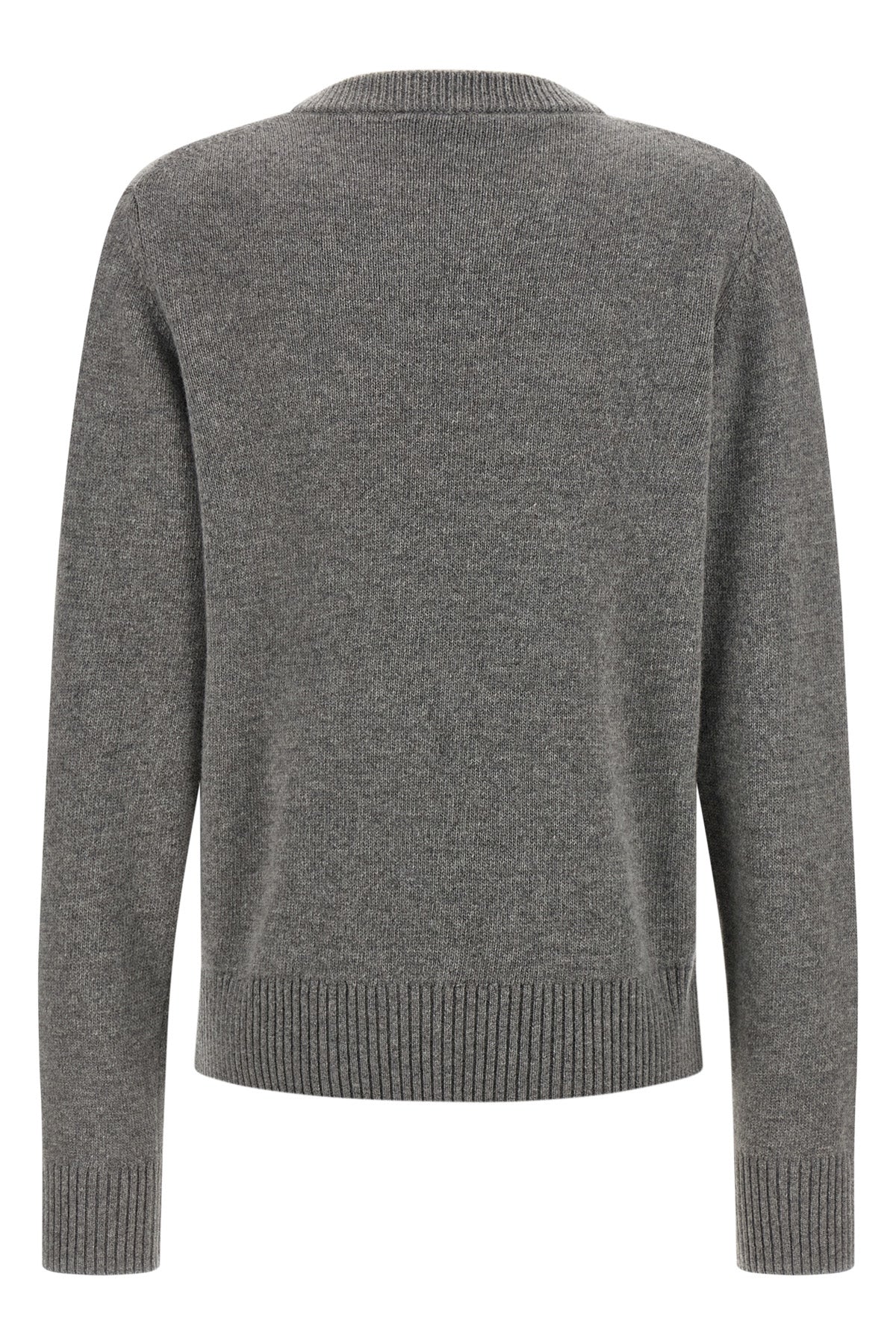 the ganni crew neck sweater stands out for its compact knitting in a versatile m