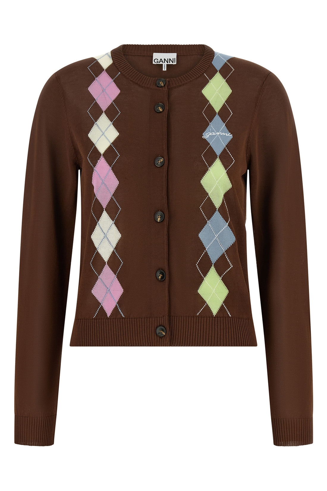 GANNI L cardigan in light semi-transparent cotton