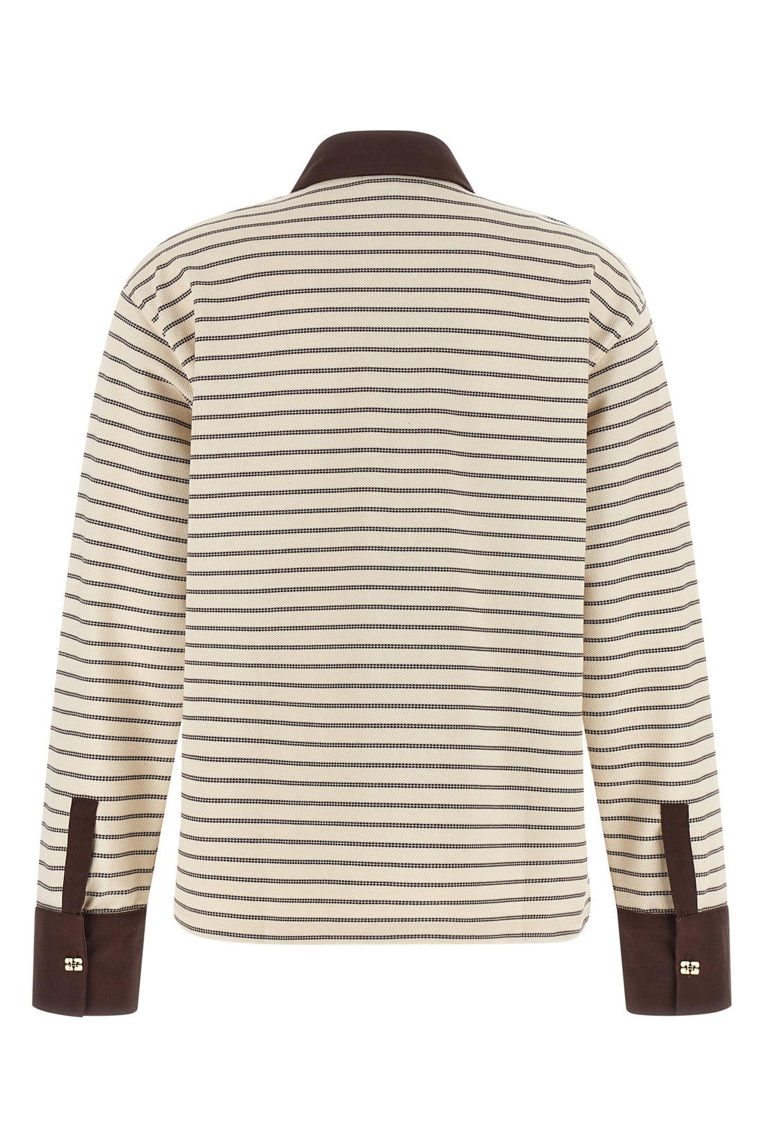 GANNI M the long-sleeved polo shirt ganni redefines casual dress codes through meticulou