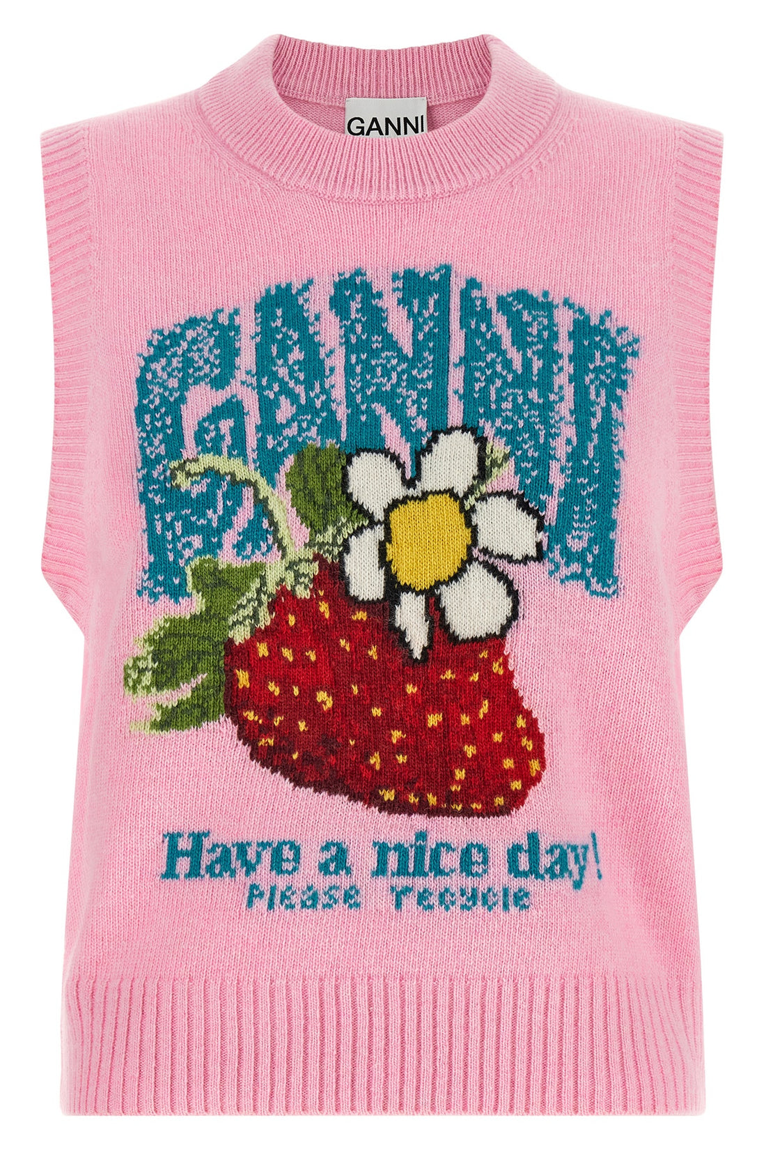 GANNI L wool blend vest