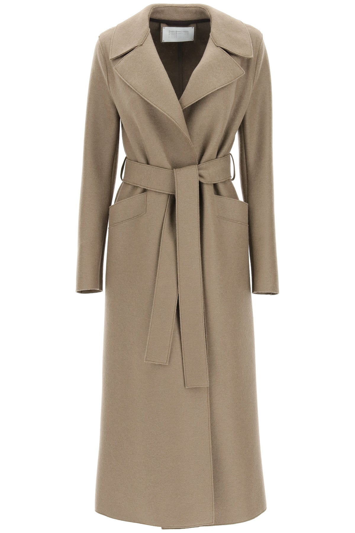 long pressed wool coat