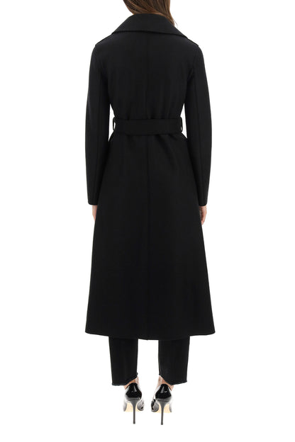 long coat in pressed wool