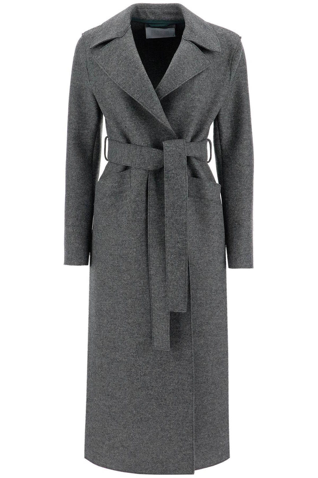 long coat in pressed wool