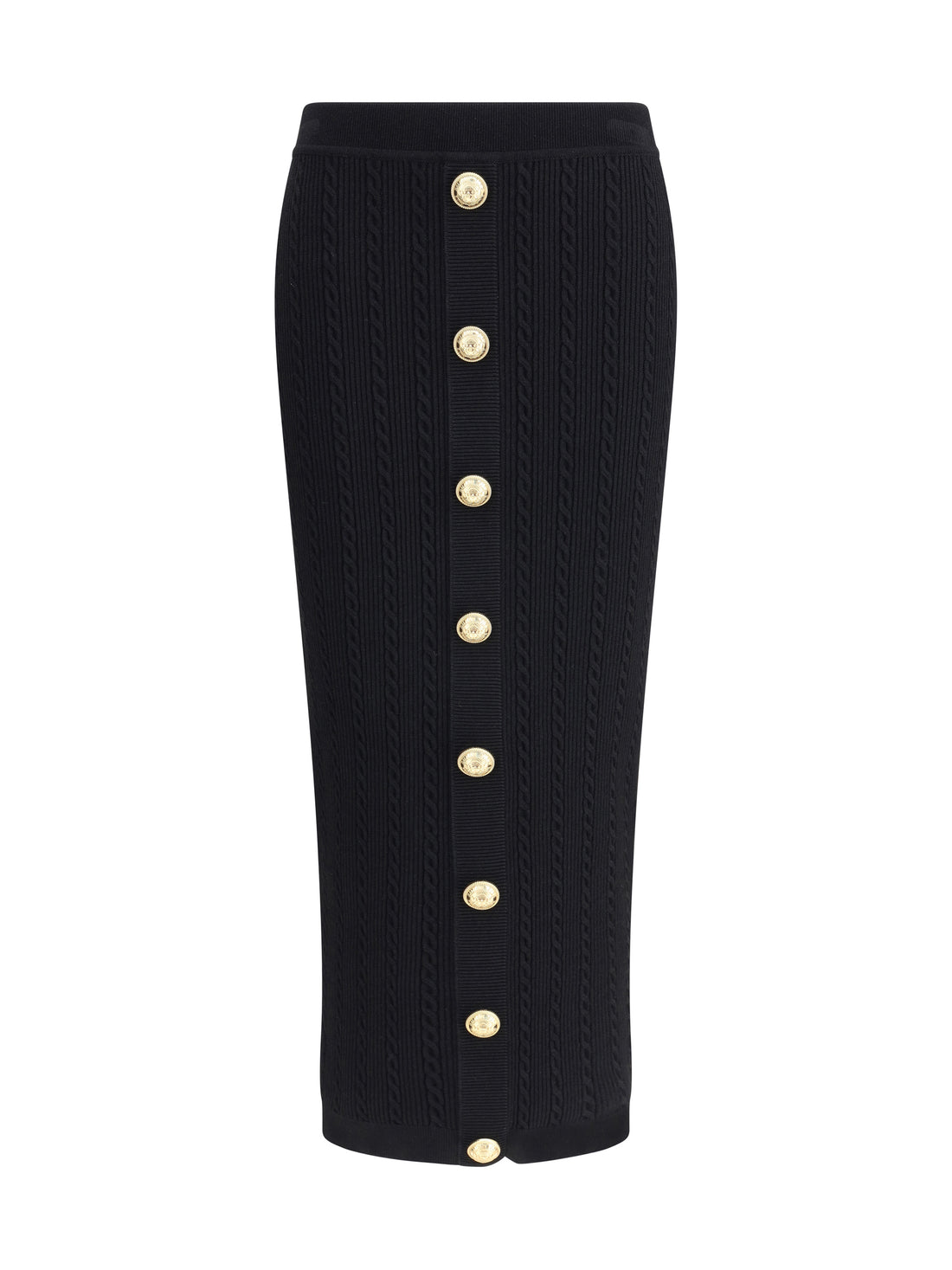 BALMAIN 36 knit midi skirt