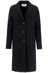 single-breasted wool coat in boiled