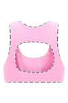 the moschino sporty top defines a tight fit through an essential and dynamic c