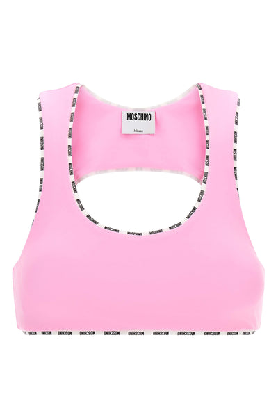 the moschino sporty top defines a tight fit through an essential and dynamic c