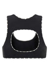 the sporty top moschino stands out for its slim silhouette and an essential de