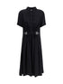 LOEWE 36 belted dress lightweight stretch viscose cady