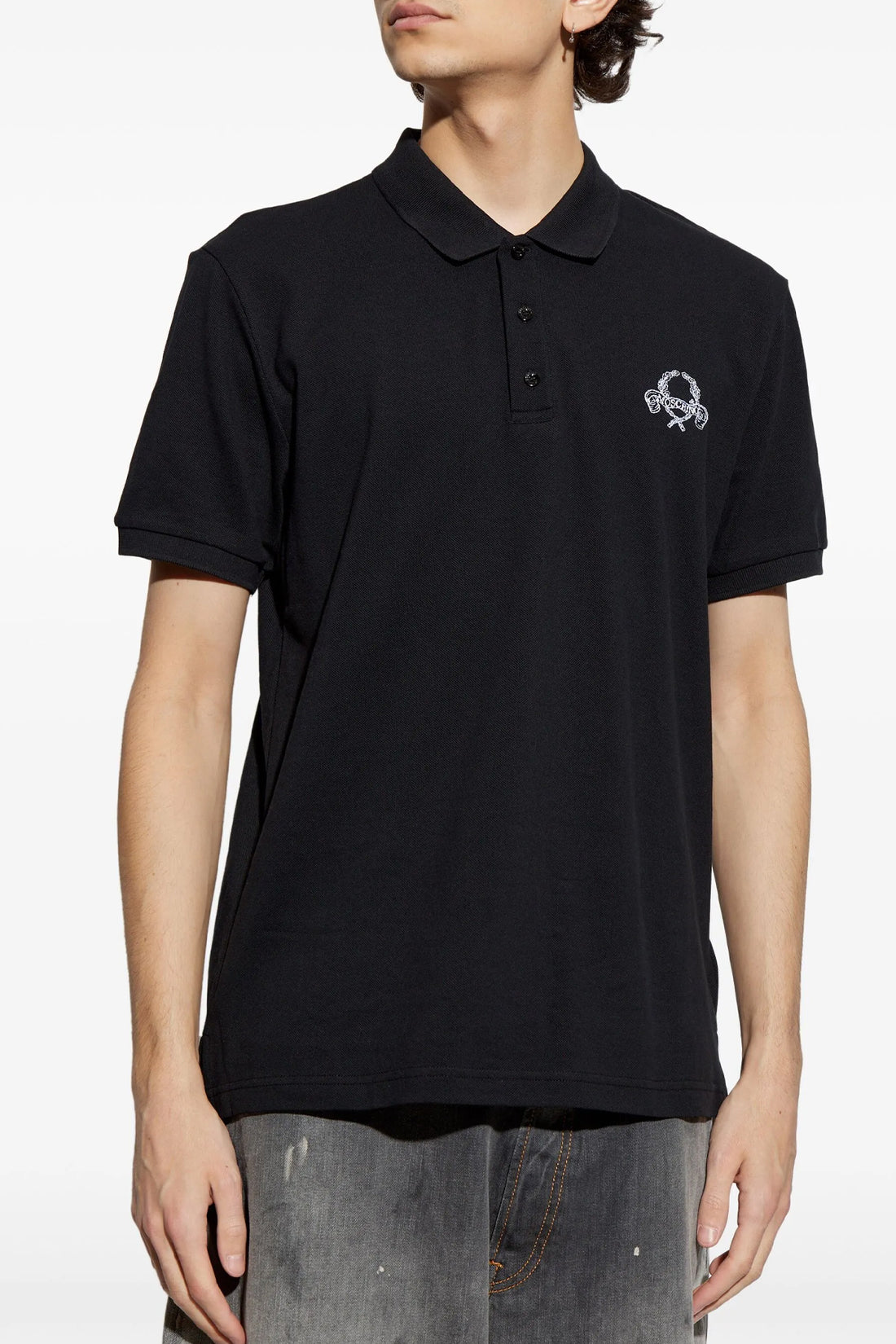 MOSCHINO 46 cotton piqué polo shirt