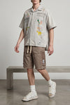 charles aged-effect cotton canvas sneakers