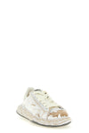charles aged-effect cotton canvas sneakers