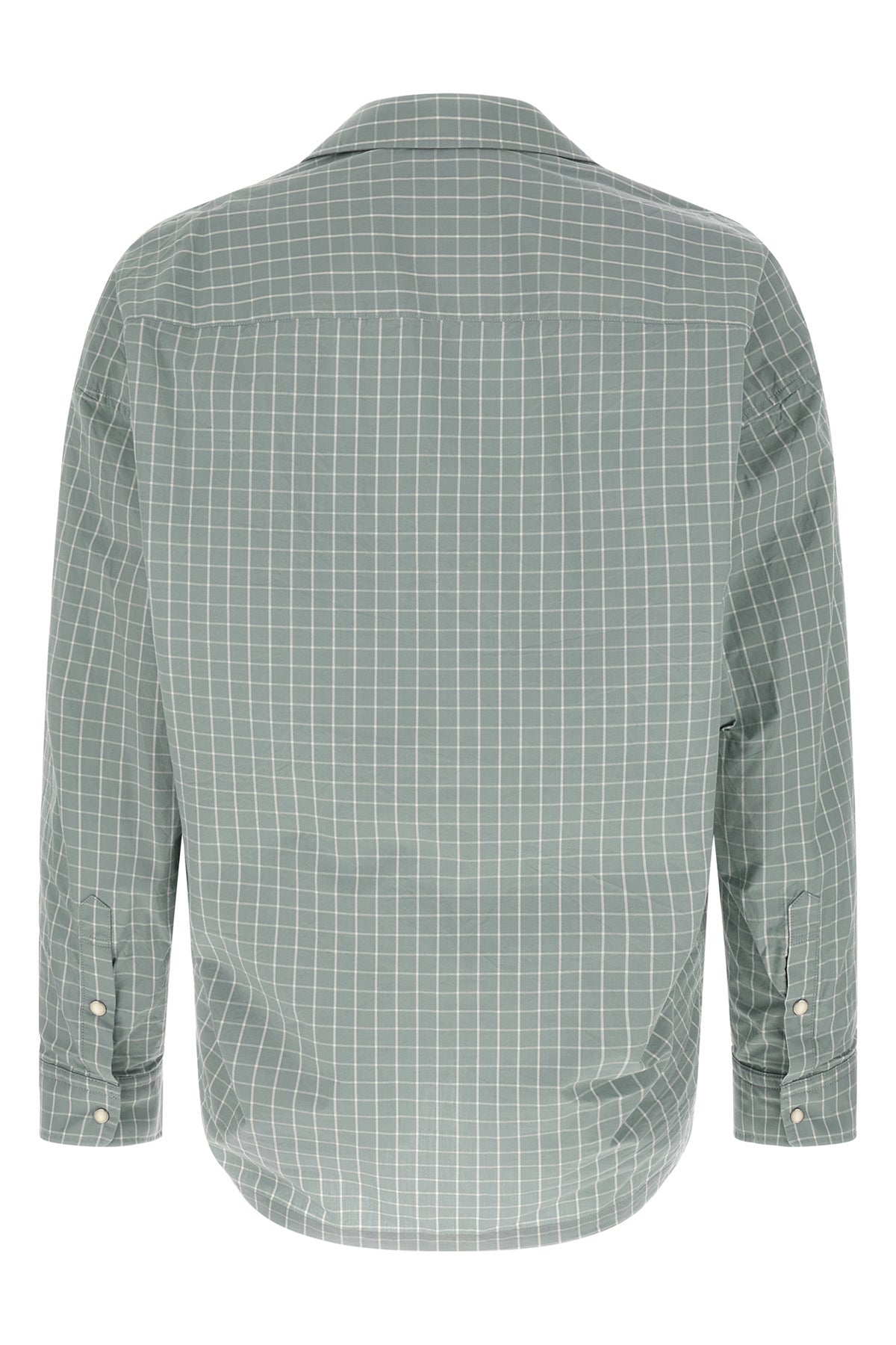 patterned checked cotton shirt