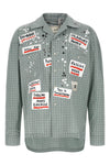 patterned checked cotton shirt