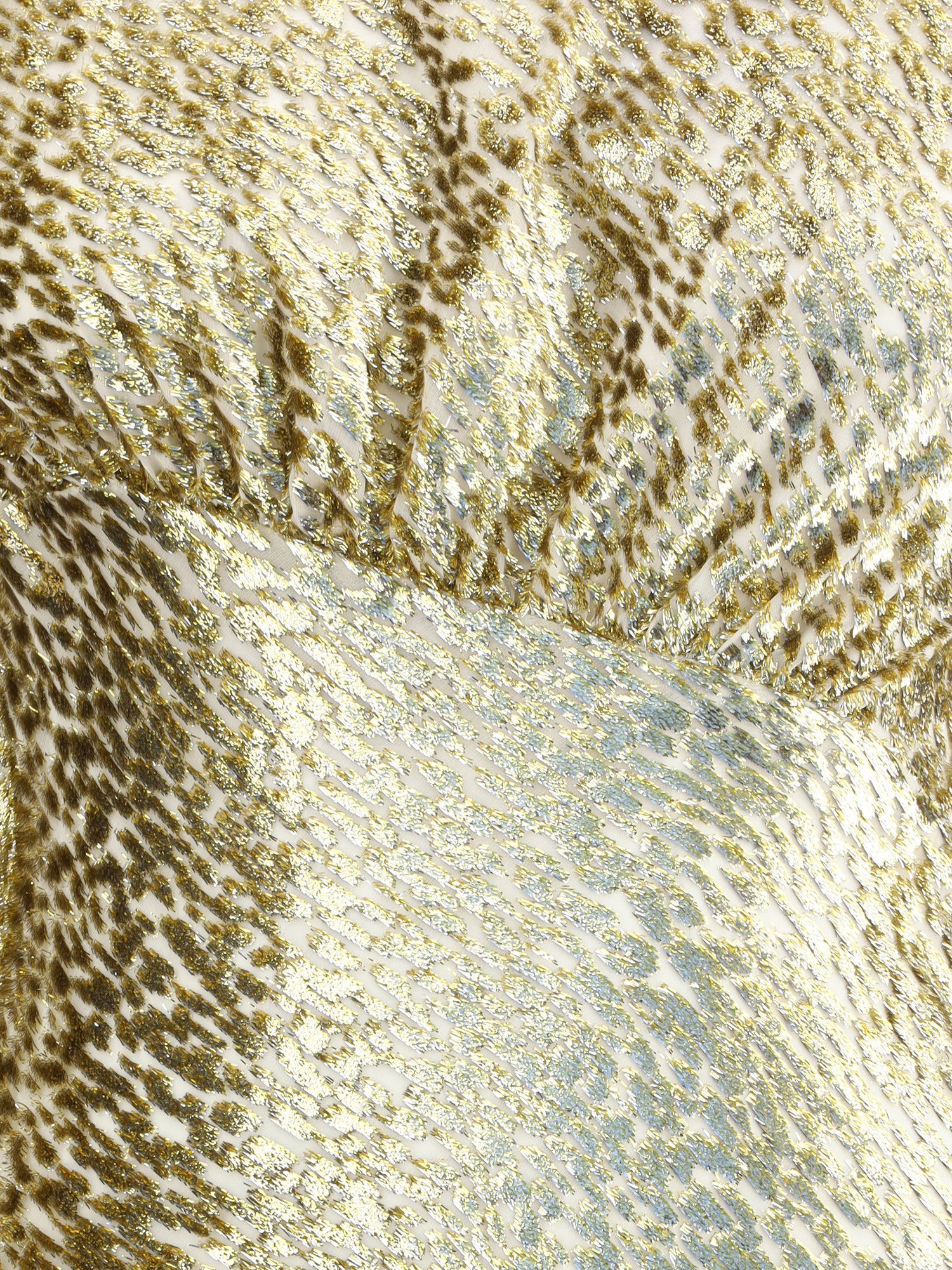 SELF-PORTRAIT 6 gold thread long dress