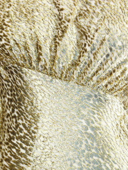 SELF-PORTRAIT 6 gold thread long dress