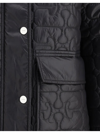 GANNI XXS-XS glossy finish down jacket 