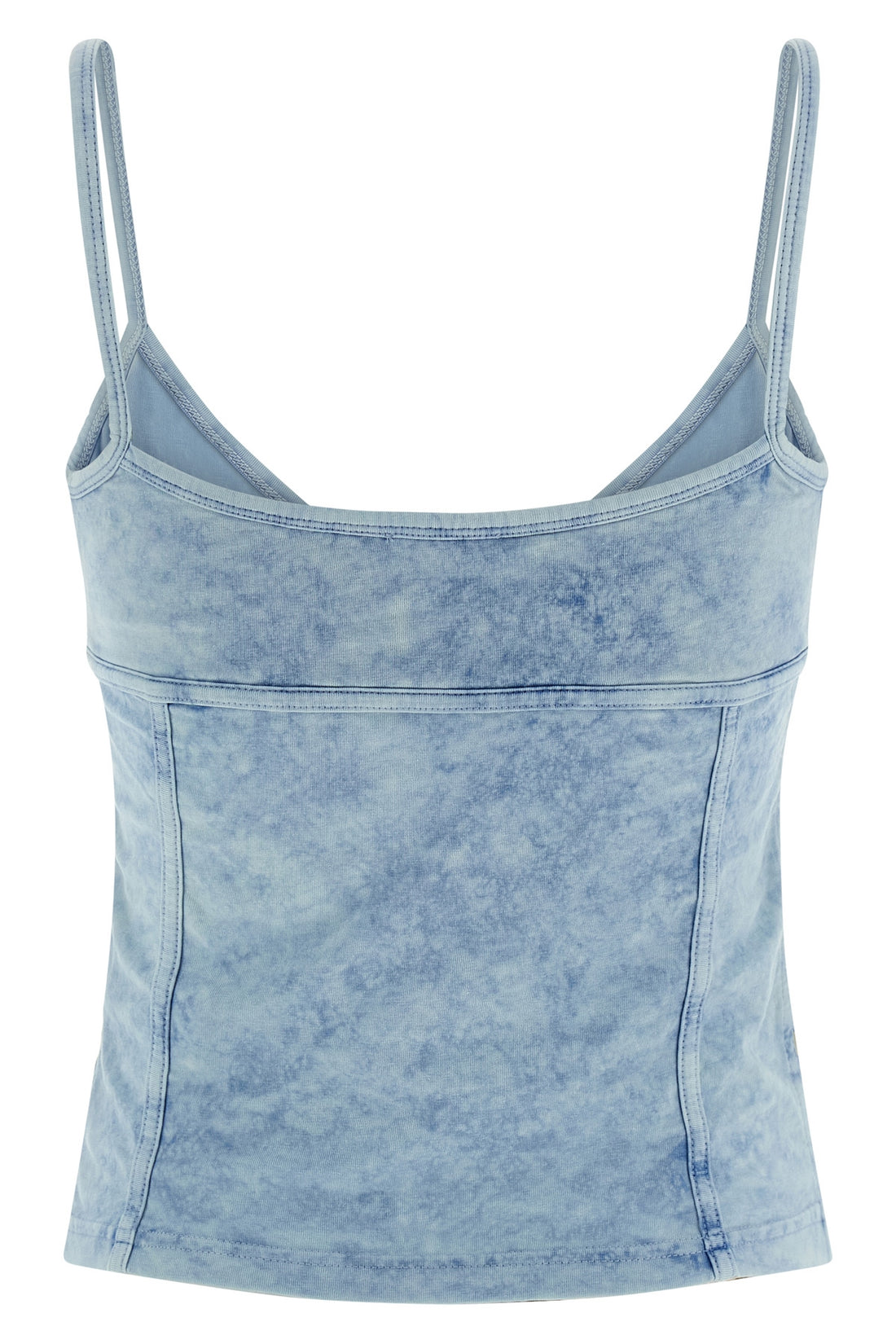 DIESEL M t-ony delavé denim-effect stretch jersey top