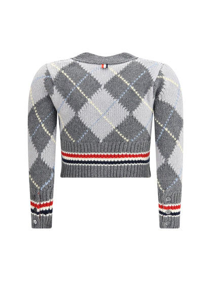 THOM BROWNE 40  argyle v-neck cardigan