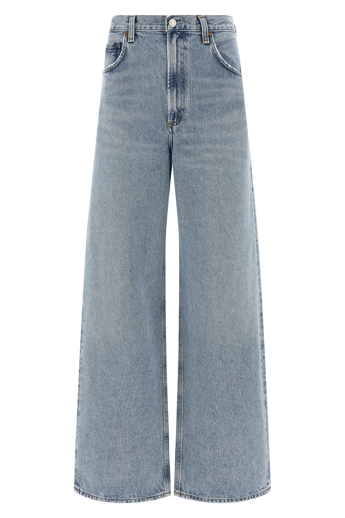 AGOLDE 26 low curve vintage marbled light indigo denim jeans