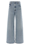 low curve vintage marbled light indigo denim jeans