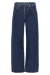 low curve medium waist denim jeans in indigo cotton