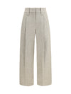 high-waisted pleated pants