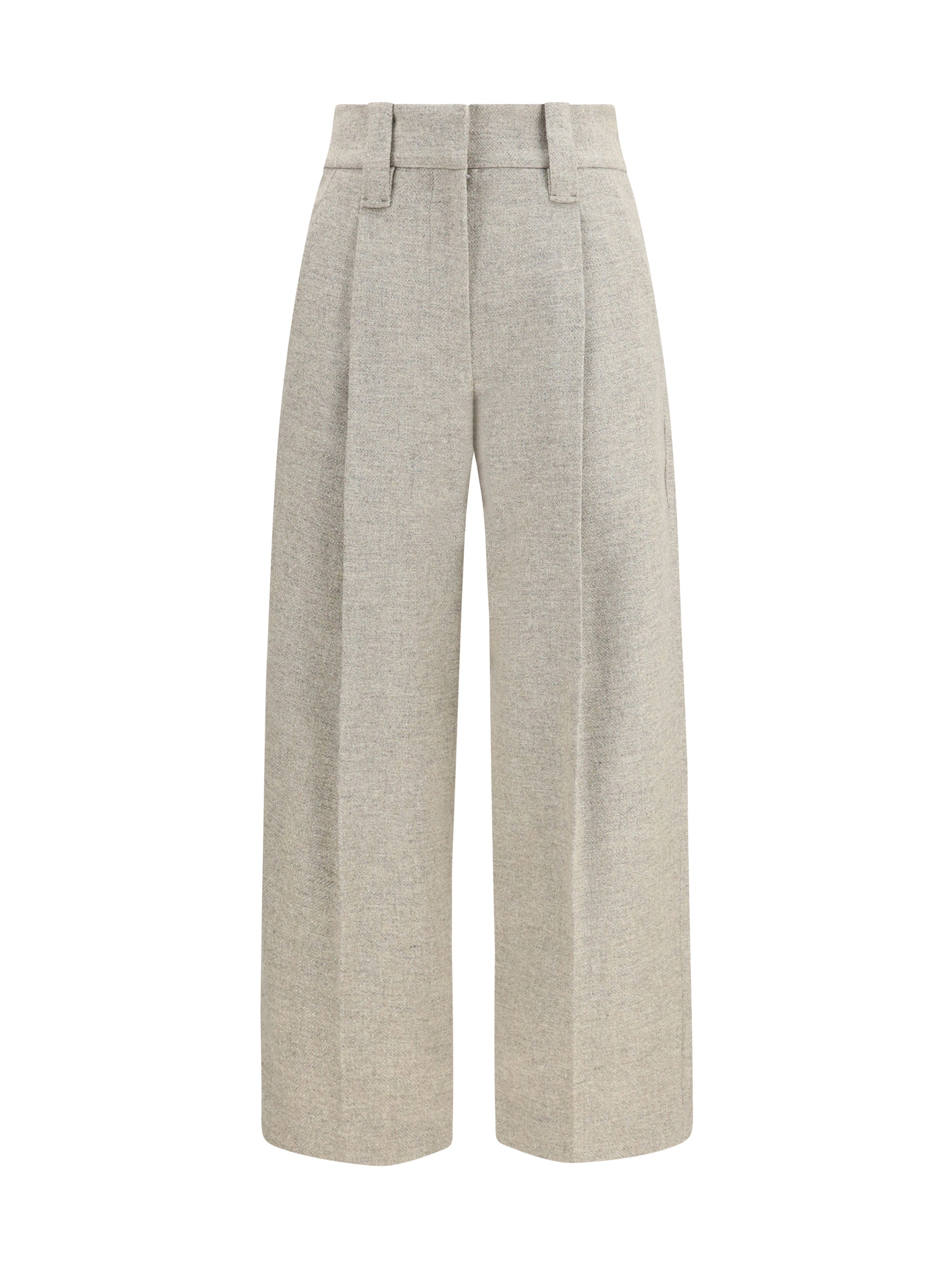 high-waisted pleated pants