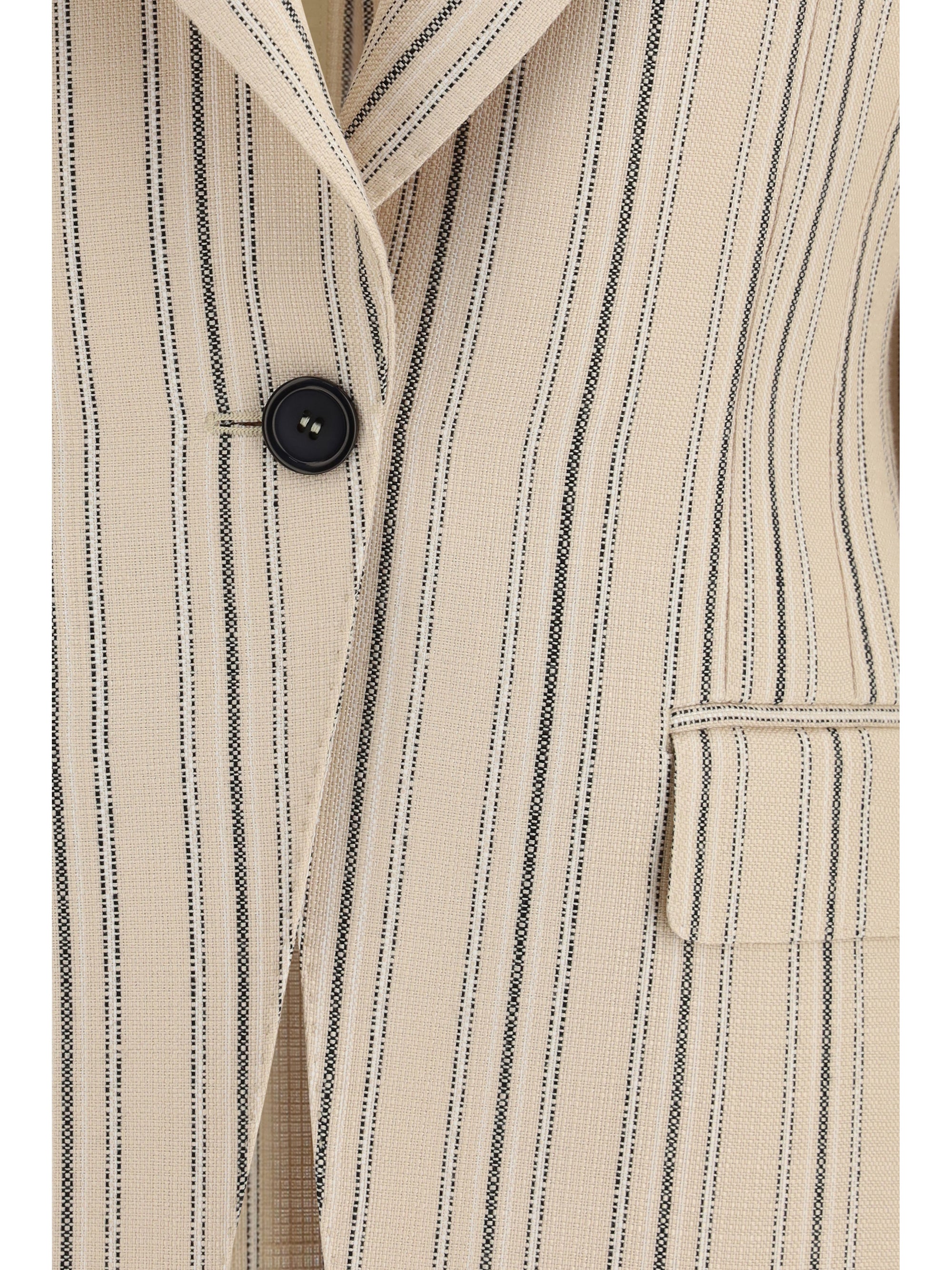 single-breasted regimental pinstripe jacket