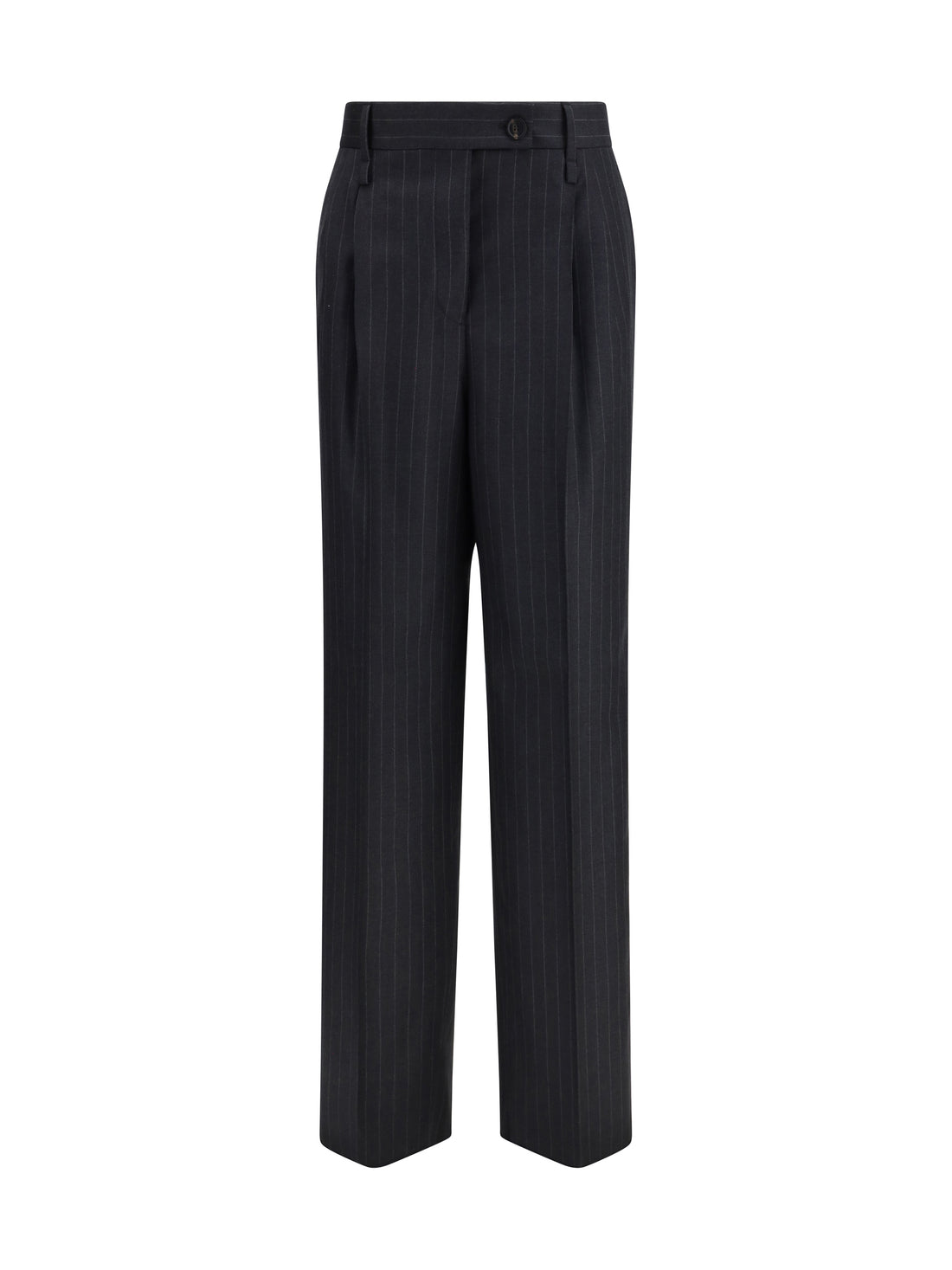 FERRAGAMO 42 pinstripe wool trousers