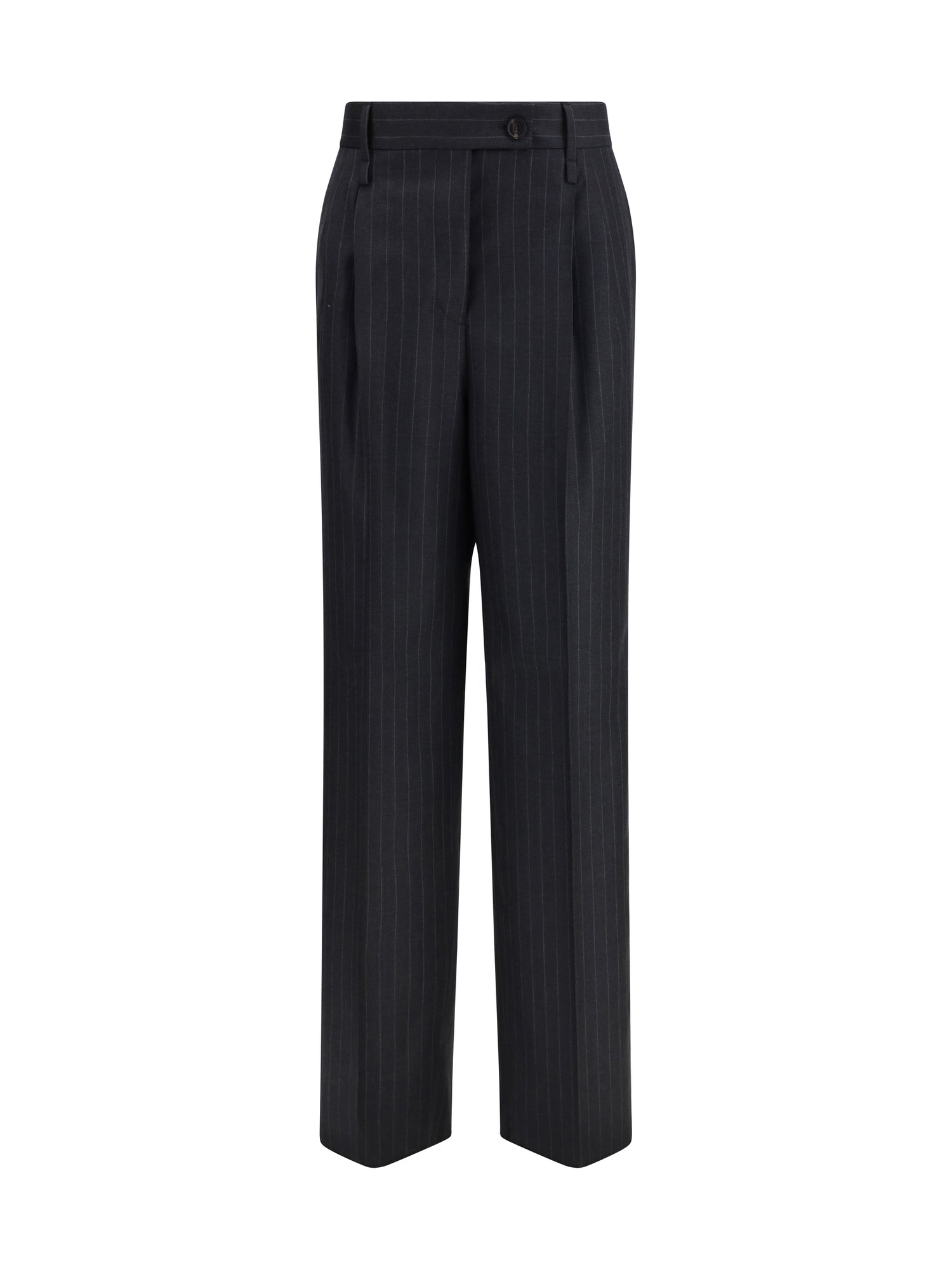 FERRAGAMO 42 pinstripe wool trousers
