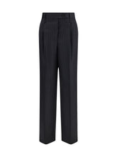 FERRAGAMO 42 pinstripe wool trousers