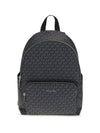 large logo print backpack