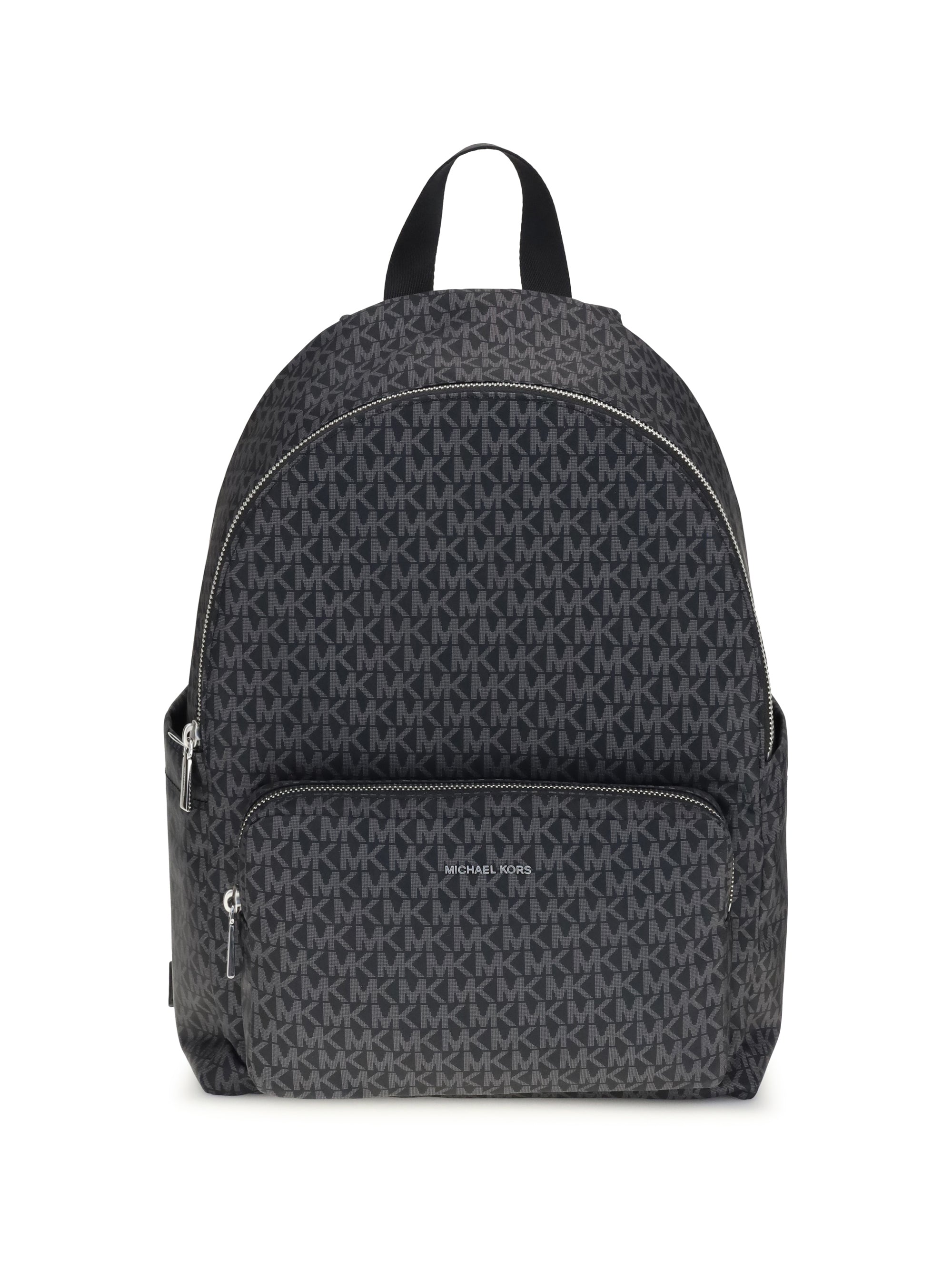 large logo print backpack