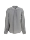 striped silk shirt with removable collar