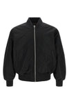 w-type-d1 reversible bomber jacket in padded nylon satin