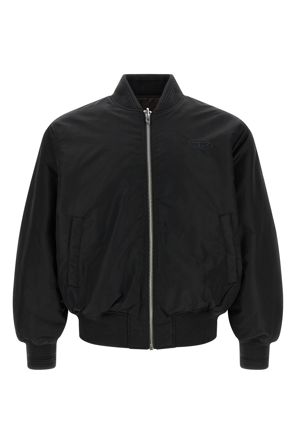 w-type-d1 reversible bomber jacket in padded nylon satin