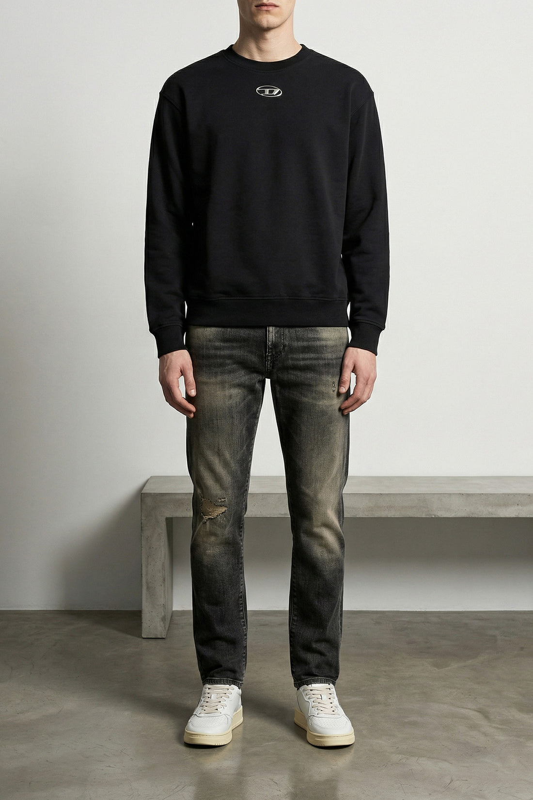 DIESEL L s-norm-iod cotton sweatshirt