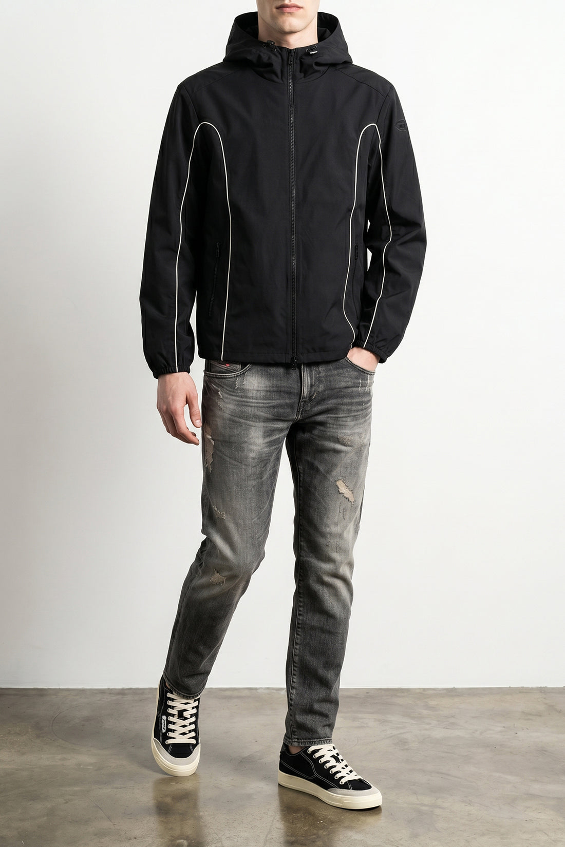 DIESEL L the j-hives-wrd diesel hooded jacket